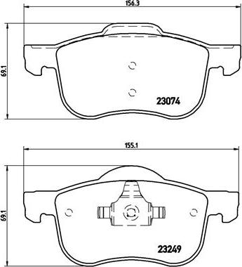 Brembo P 86 020 - Гальмівні колодки, дискові гальма autocars.com.ua