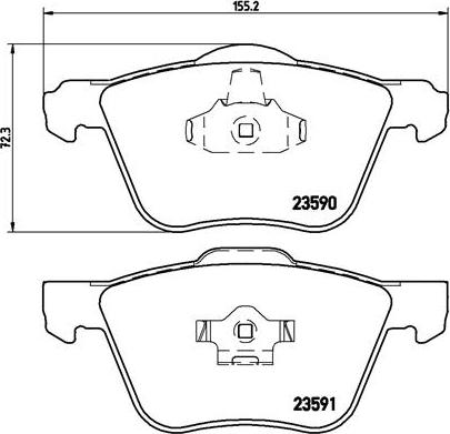 Brembo P 86 022 - Тормозные колодки, дисковые, комплект autodnr.net