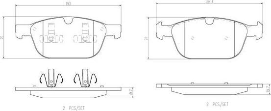 Brembo P86023N - Тормозные колодки, дисковые, комплект avtokuzovplus.com.ua