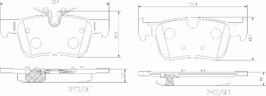 Brembo P86030N - Тормозные колодки, дисковые, комплект autodnr.net