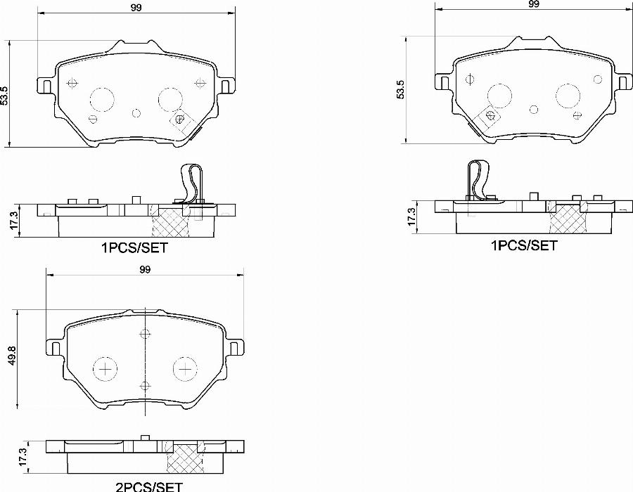 Brembo P90005N - Гальмівні колодки, дискові гальма autocars.com.ua