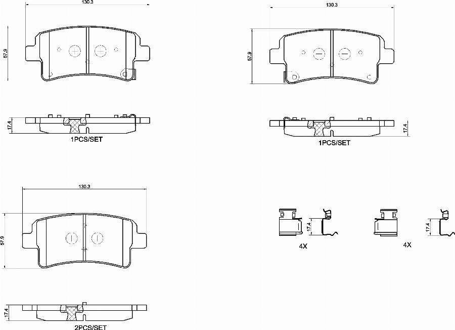 Brembo P90007N - Гальмівні колодки, дискові гальма autocars.com.ua