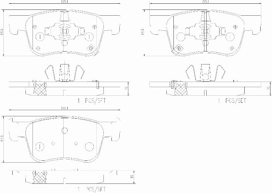 Brembo P 97 001 - Гальмівні колодки, дискові гальма autocars.com.ua