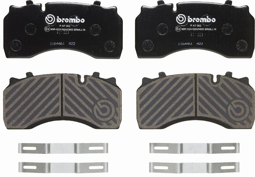 Brembo P A7 002 - Гальмівні колодки, дискові гальма autocars.com.ua