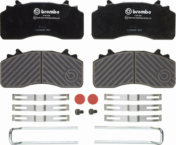 Brembo P B4 006 - Тормозные колодки, дисковые, комплект autodnr.net
