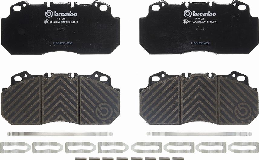 Brembo P B7 006 - Гальмівні колодки, дискові гальма autocars.com.ua