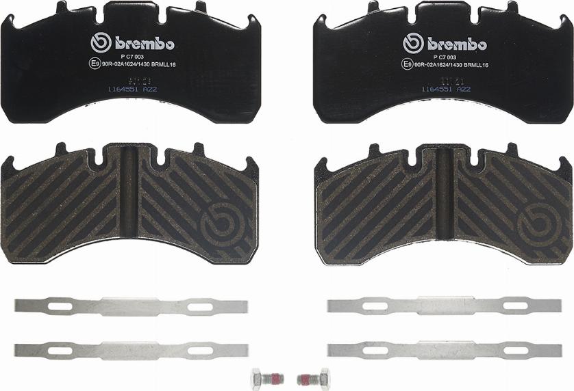 Brembo P C7 003 - Гальмівні колодки, дискові гальма autocars.com.ua