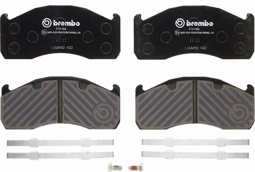 Brembo P C7 006 - Тормозные колодки, дисковые, комплект avtokuzovplus.com.ua