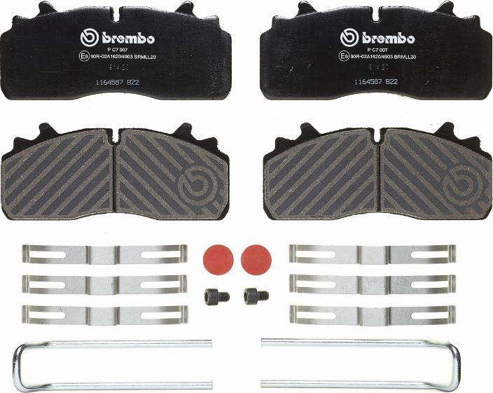 Brembo P C7 007 - Гальмівні колодки, дискові гальма autocars.com.ua