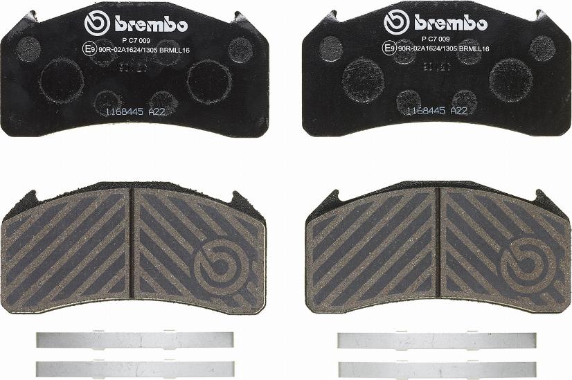 Brembo P C7 009 - Гальмівні колодки, дискові гальма autocars.com.ua
