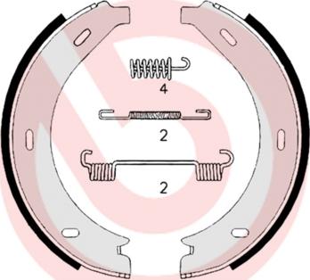 Brembo S 50 517 - Комплект тормозов, ручник, парковка autodnr.net