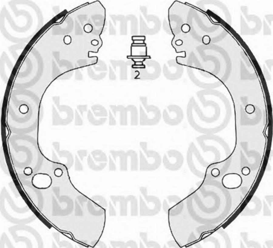 Brembo S 59 526 - Комплект тормозных колодок, барабанные avtokuzovplus.com.ua