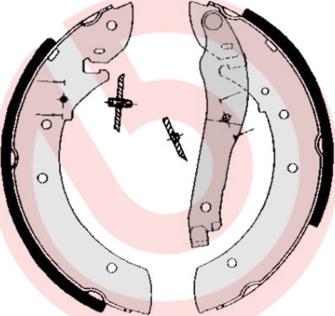 Brembo S 61 510 - Комплект тормозных колодок, барабанные avtokuzovplus.com.ua