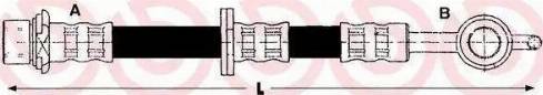 Brembo T 83 027 - Гальмівний шланг autocars.com.ua