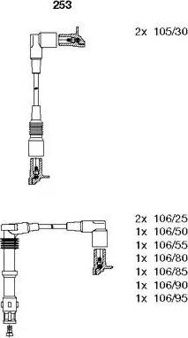 Bremi 253 - Комплект проводів запалювання autocars.com.ua