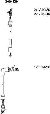 Bremi 300/139 - Комплект проводів запалювання autocars.com.ua