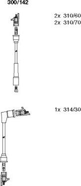 Bremi 300/142 - Комплект проводов зажигания avtokuzovplus.com.ua