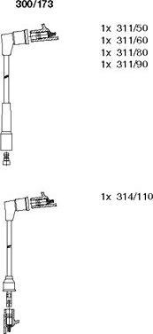 Bremi 300/173 - Комплект проводів запалювання autocars.com.ua