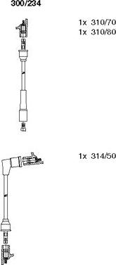 Bremi 300/234 - Комплект проводов зажигания avtokuzovplus.com.ua