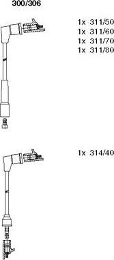 Bremi 300/306 - Комплект проводов зажигания avtokuzovplus.com.ua