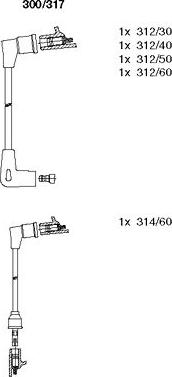 Bremi 300/317 - Комплект проводов зажигания autodnr.net