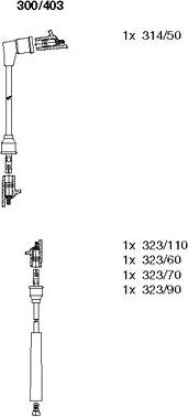 Bremi 300/403 - Комплект проводов зажигания avtokuzovplus.com.ua