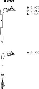 Bremi 300/421 - Комплект проводов зажигания autodnr.net