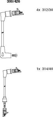 Bremi 300/426 - Комплект проводів запалювання autocars.com.ua