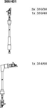 Bremi 300/431 - Комплект проводов зажигания avtokuzovplus.com.ua