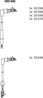 Bremi 300/445 - Комплект проводов зажигания avtokuzovplus.com.ua