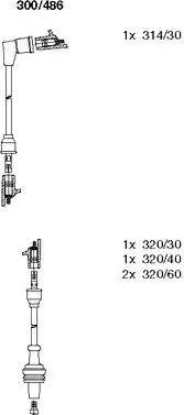 Bremi 300/486 - Комплект проводов зажигания avtokuzovplus.com.ua