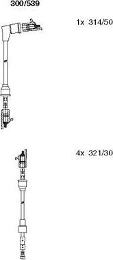 Bremi 300/539 - Комплект проводов зажигания avtokuzovplus.com.ua