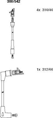 Bremi 300/542 - Комплект проводов зажигания avtokuzovplus.com.ua