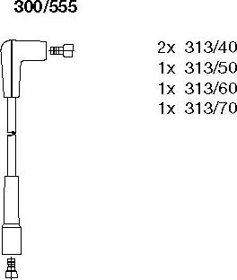 Bremi 300/555 - Комплект проводів запалювання autocars.com.ua