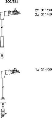 Bremi 300/581 - Комплект проводов зажигания autodnr.net