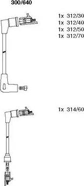 Bremi 300/640 - Комплект проводів запалювання autocars.com.ua