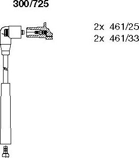 Bremi 300/725 - Комплект проводів запалювання autocars.com.ua