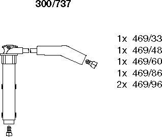 Bremi 300/737 - Комплект проводів запалювання autocars.com.ua