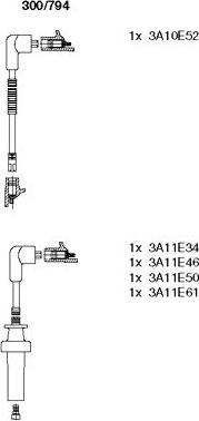 Bremi 300/794 - Комплект проводів запалювання autocars.com.ua