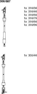 Bremi 300/887 - Комплект проводів запалювання autocars.com.ua