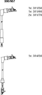 Bremi 300/957 - Комплект проводов зажигания avtokuzovplus.com.ua