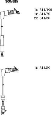 Bremi 300/985 - Комплект проводов зажигания autodnr.net