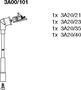 Bremi 3A00/101 - Комплект проводів запалювання autocars.com.ua