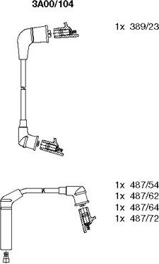 Bremi 3A00/104 - Комплект проводів запалювання autocars.com.ua