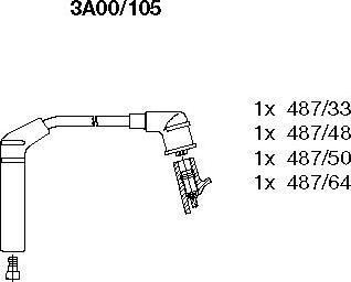 Bremi 3A00/105 - Комплект проводів запалювання autocars.com.ua