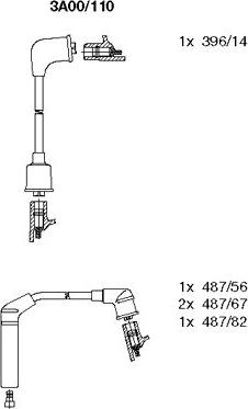 Bremi 3A00/110 - Комплект проводов зажигания autodnr.net