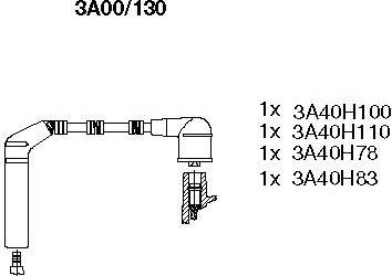 Bremi 3A00/130 - Комплект проводів запалювання autocars.com.ua