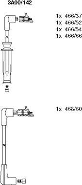 Bremi 3A00/142 - Комплект проводів запалювання autocars.com.ua