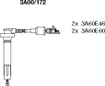 Bremi 3A00/172 - Провода в-в к-т Subaru Forester 2.0 98-02 autodnr.net