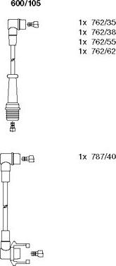 Bremi 600/105 - Комплект проводів запалювання autocars.com.ua